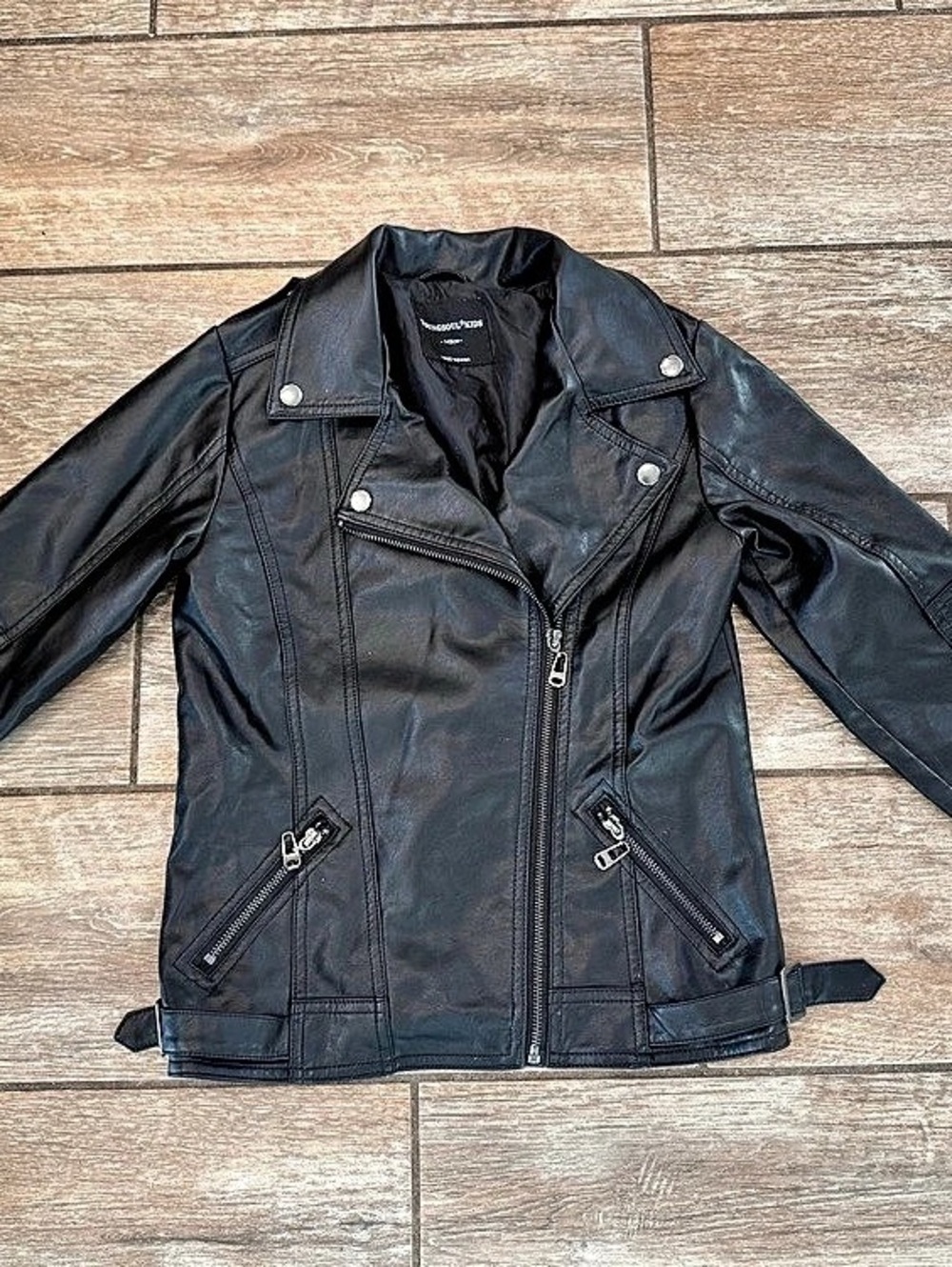 Youngsoul Kids Faux Leather Moto Jacket Girls Black Faux Leather Moto